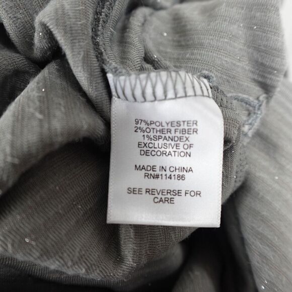 Juicy Couture Womens Grey Ribbed Metallic Thread X-Large - Picture 10 of 11